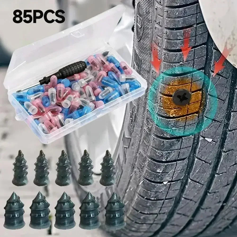 Rubber Nail For Tires, Motorcycle Puncture Repair Kit With Screwdriver Vacuum Tire Rubber Nails Tire Repair Tools Amagi