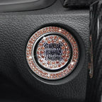 Car Bling One-Click Start Stop Engine Ignition Ring Sticker Crystal Rhinestone Circle Decor Accessories amagi