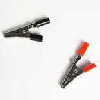 40PCS Large 55mm Solderless Alligator Clips with Screw Terminals & Binding Posts, Red/Black Test Clips for Power Electronics