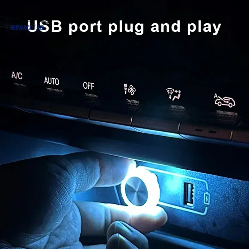 Car USB Ambient Lights LED Color Night Light Without Modification Car Interior Ambience Light Decoration Indoor Home Lamp Amagi