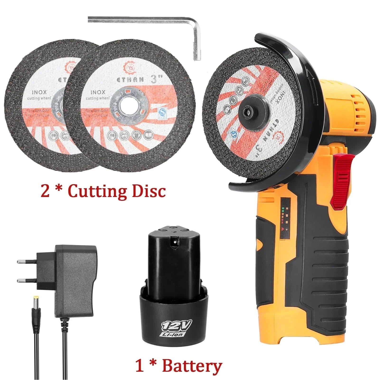 12V Cordless Electric Angle Grinder 19500rpm Lithium Battery Mini Polishing Grinding Machine Diamond Cutting Power Grinder Amagi