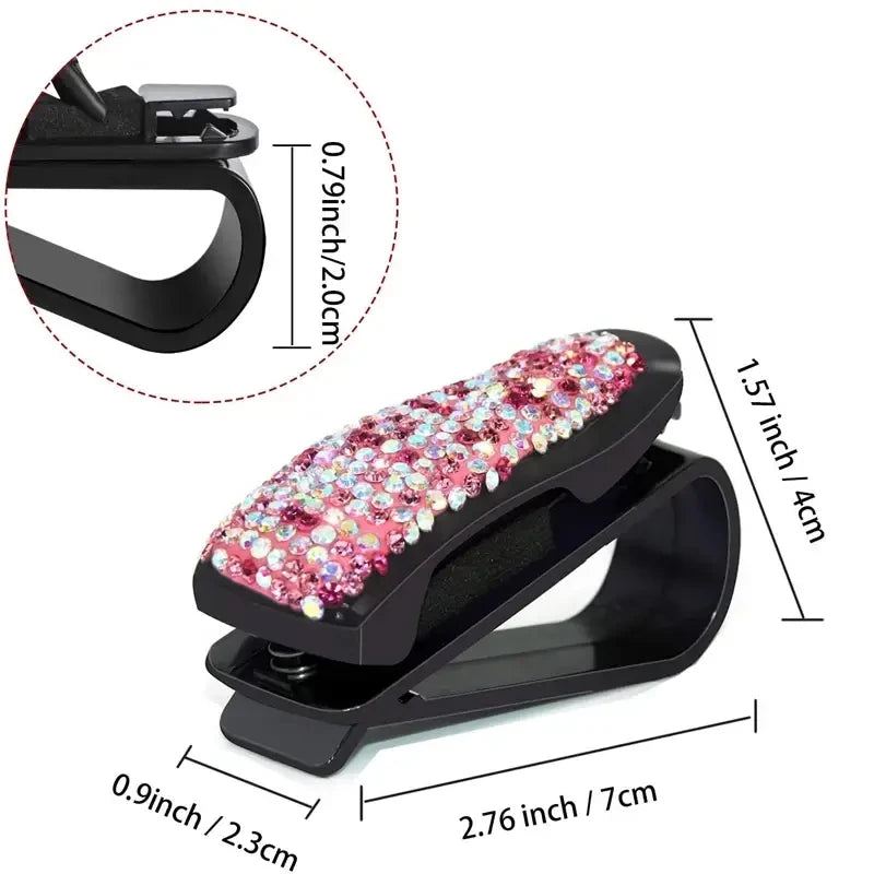Woman Car Glasses Case Auto Sun Visor Glasses Holder Sunglasses Clip Card Ticket Holder Pen Case Clip Box Accessories For Toyota
