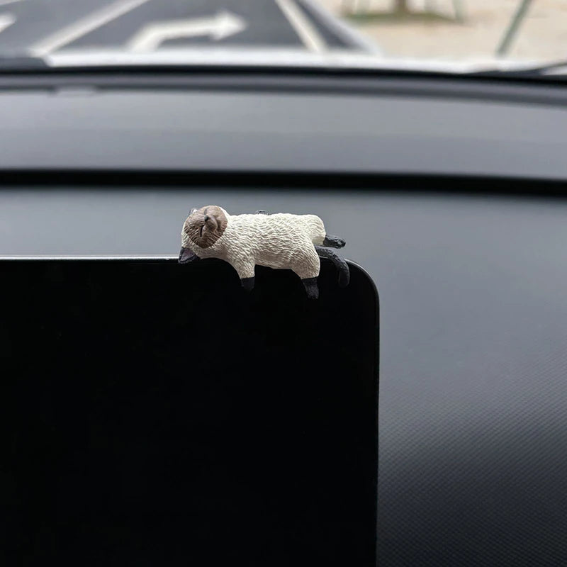 1/4Pcs Car Decoration Sleeping Cat Doll Kitty Creative Auto Ornaments Toys Cat Micro Landscape Model Cute Car Accessories Gifts