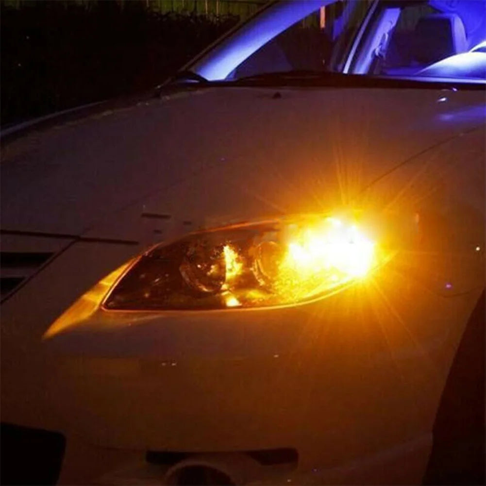 10 Pcs 5/21W Clear Glass Turn Signal Stop Brake Tail Light Bulbs LED Turn Singal Light Reverse Brake Backup Lamp Tail Light