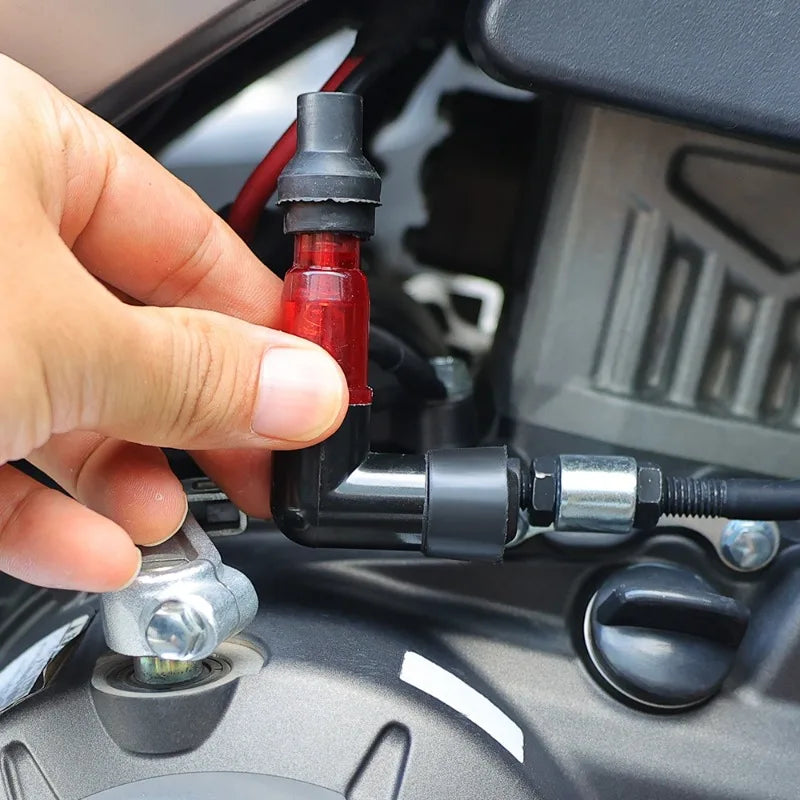 Motorcycle Ignition Spark Plug Cap Universal Flash Spark Plug High Pressure Cap Elbow Shaped Motorcycle Modification Accessories
