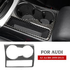 For Audi A4 B8 A5 2009 2010 2011 2012 2013 2014 2015 Carbon Fiber Center Console Water Cup Holder Cover Trim Accessories Tools