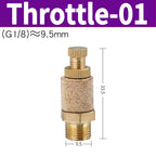 Air Fittings Brass Control Muffler Compressed Air Pneumatic Exhaust Muffler The Electromagnetic Valve Scarf Connector