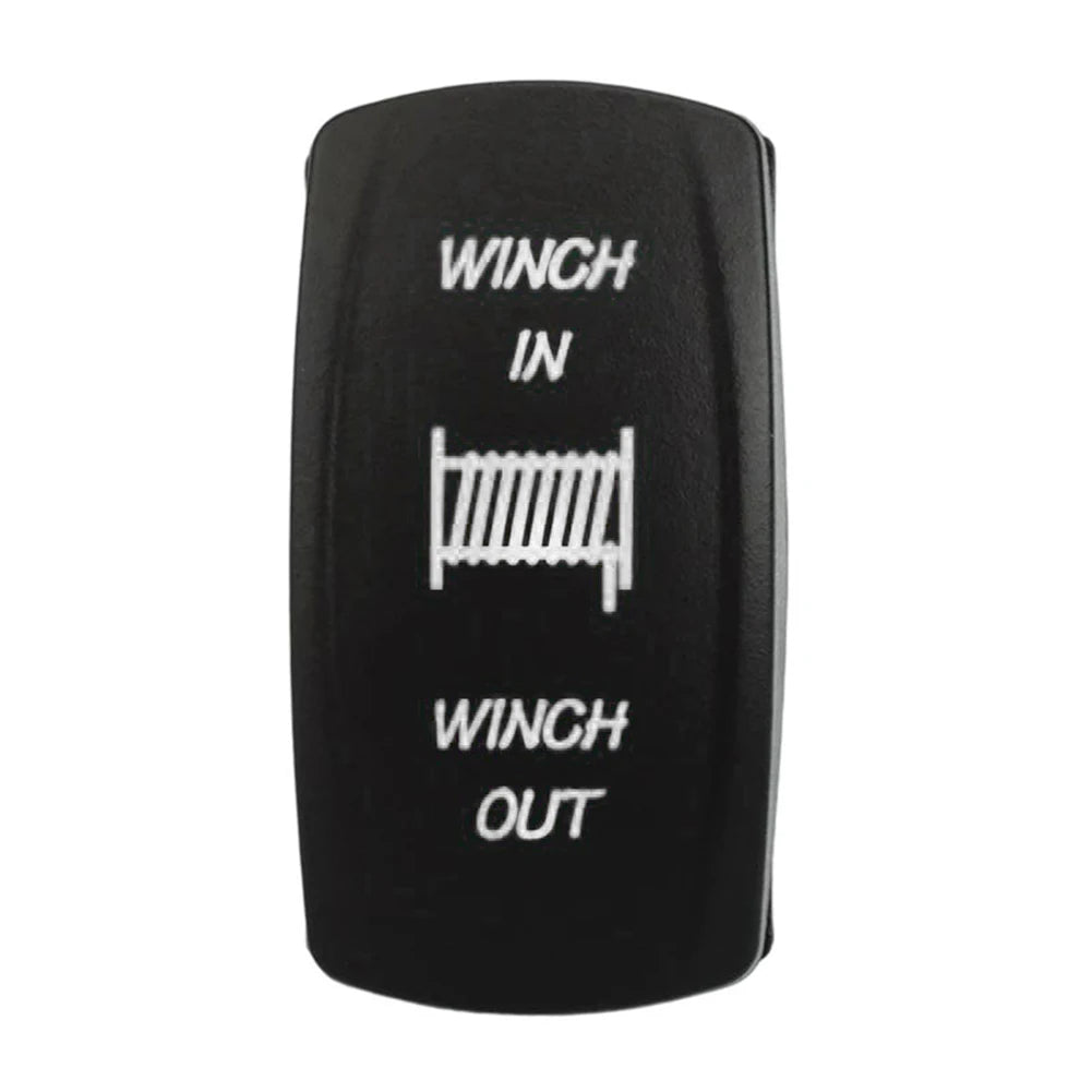 1 PC Winch IN OUT  Switch LED Rocker UTV Truck Boat 7 Pin  Switch Boat-shaped Switch For  Car Marine Truck Camper  Accessorie