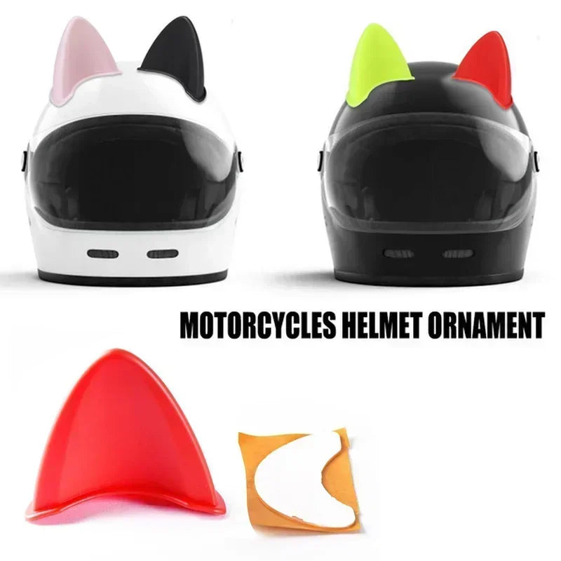 2pcs Motorbike Helmet Accessories Cat Ears Accessories Electric Car Children's Helmet Cartoon Modelling Cute Helmet Amagi