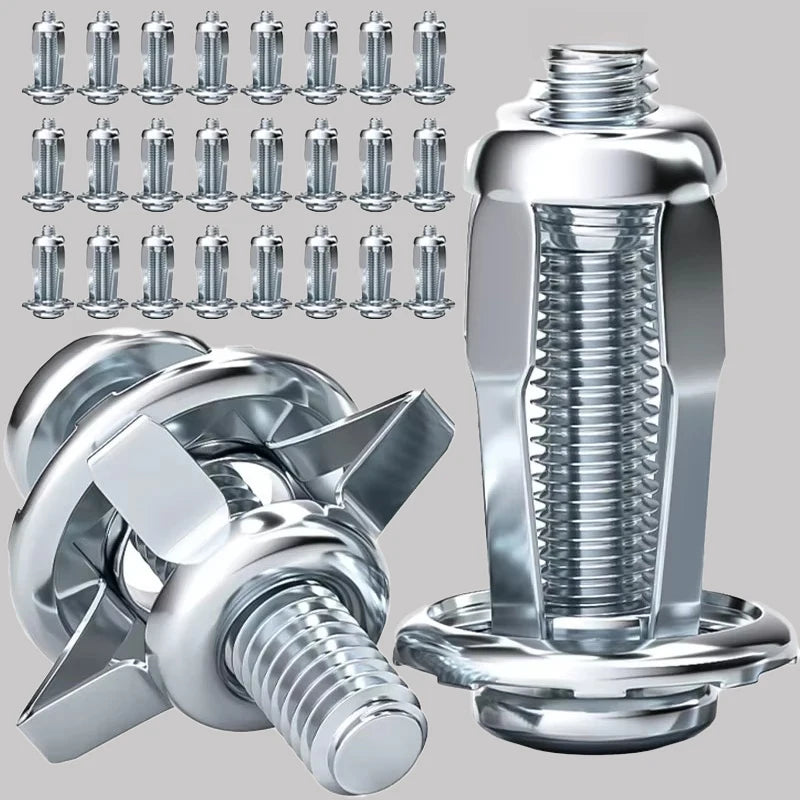 40-4pcs Petal Shape Rivet Nut Screw Bolt Kit M4 M5 M6 M8Metal Rivetnut Panel License Plate Clamp Lock Jack Nuts Auto Accessories