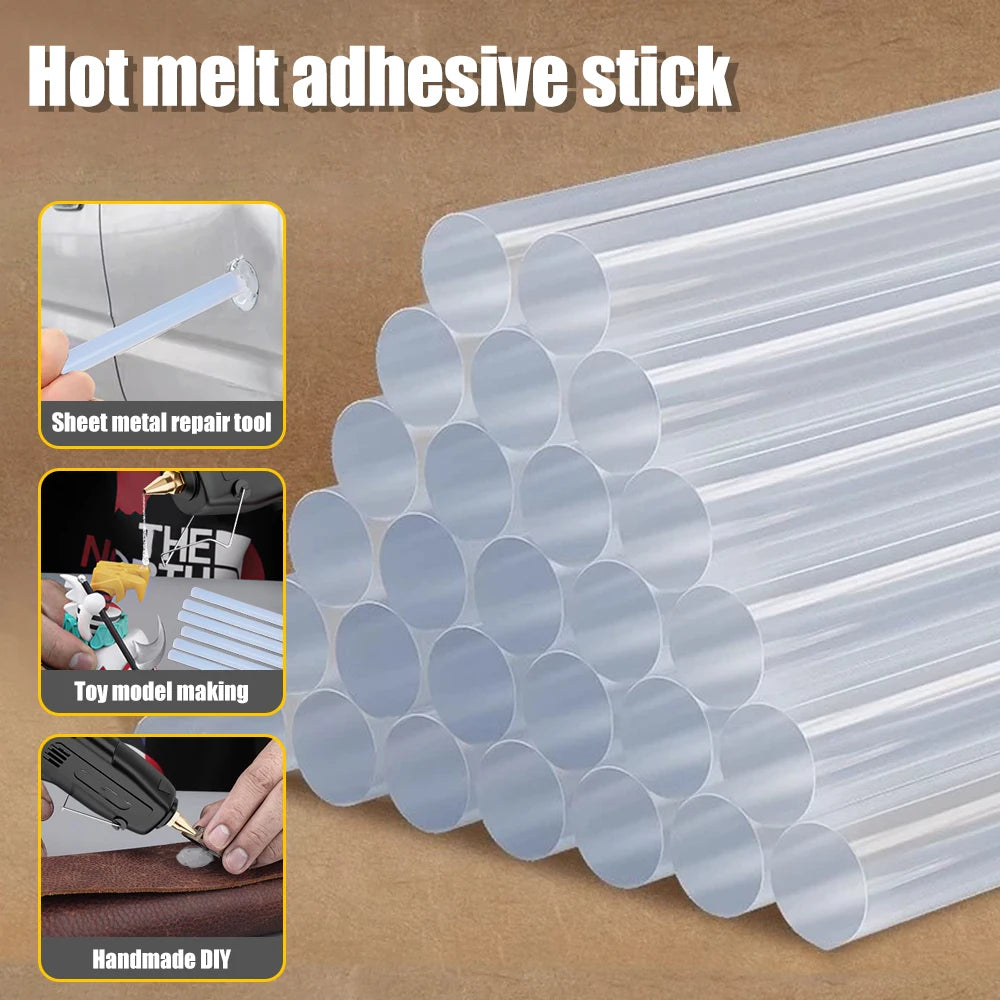 1-30PCS Transparent Hot Melt Glue Stick Strong Adhesive DIY Handmade Glue Stick Car Repair High Viscosity Hot Melt Glues Sticks