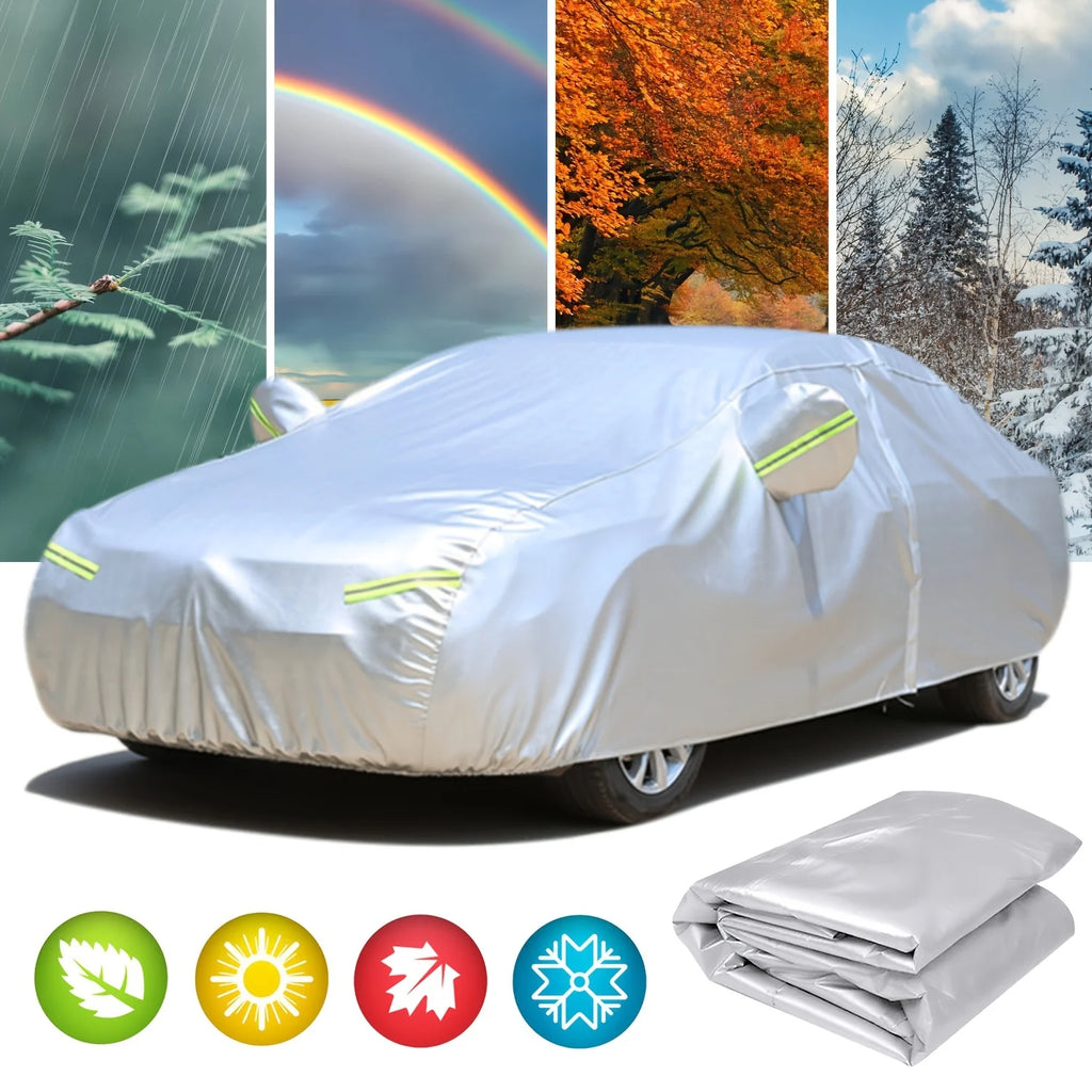 Universal Car Cover High Quality Full Outdoor UV Protection Protect Your Vehicle From Sun/Snow//Dust With Outdoor Tools amabilis