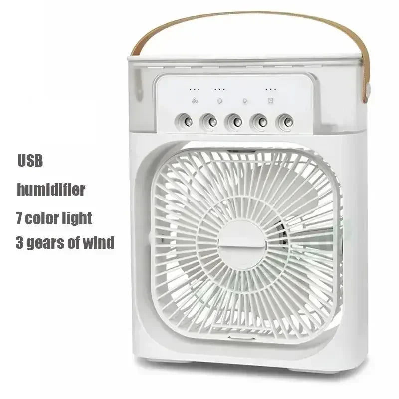 Super Cooling Desktop Small Fan Spray Air Conditioning Fan Cooling Miracle Air Cooler Dormitory Small USB Electric Fan Amagi