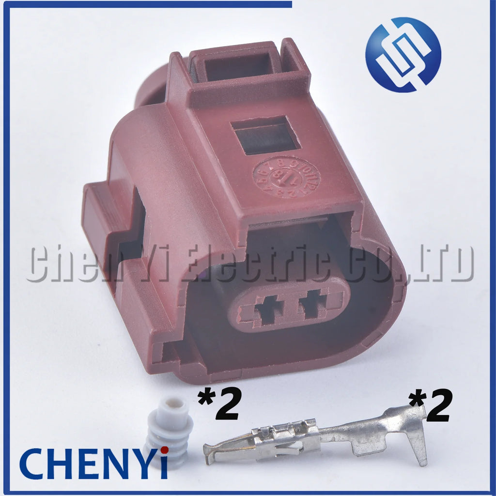 2 Pin Auto Connector Electric hand brake rear brake wheel cylinder motor Wire harness Plug 6X0973802A 1J0973702A 1J0 973 702A