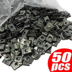 Car Metal Screw Fastener Clips U-Type Clip Anti-rust Iron Sheet Car Motorcycles Screw Buckle Bumper Protection Fastener Clips