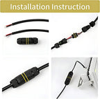 IP68 Outdoor Waterproof Junction Box Electrical Cable Connector, Easy to Install,M16 M20 M25 for Ø3.5-14mm Wire Range 2 Way
