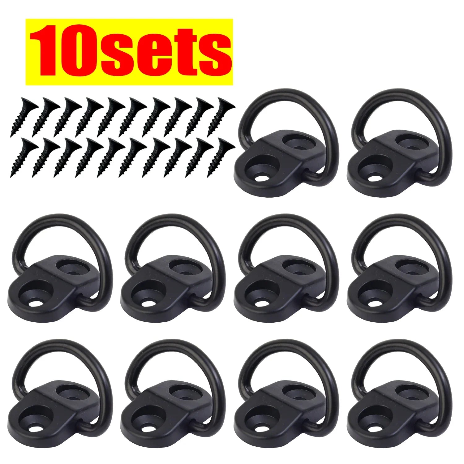 1-10sets Cargo Net Floor Hook Fixing Kit Rear Trunk Boot Tie Down Hook Ring Loop Fix Hang Flat Screen Auto Fasteners Accessories