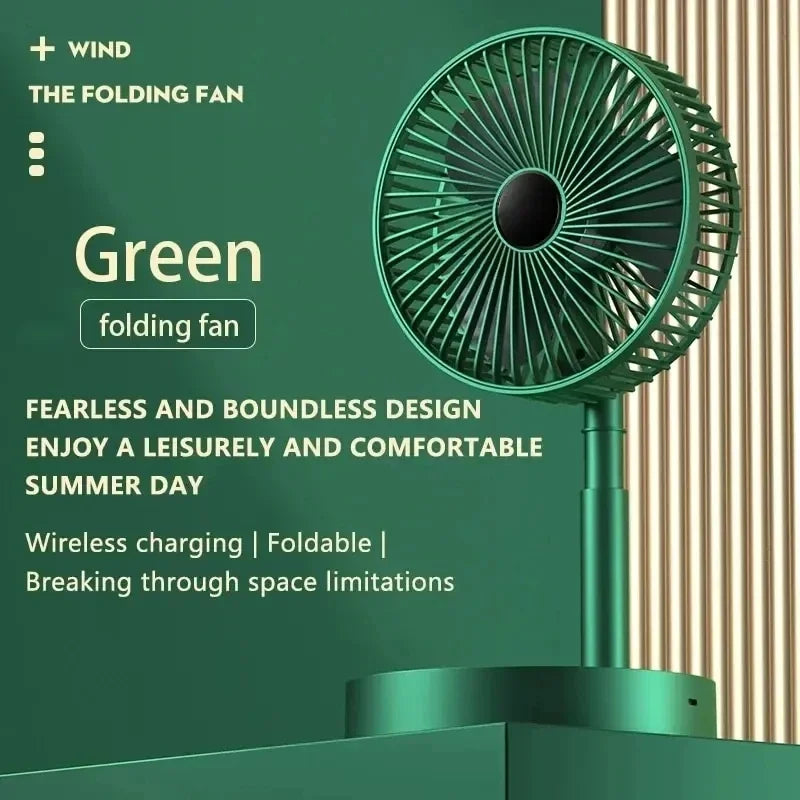 Retractable Small Electric Fan USB Charging Portable Foldable Mini Fan High Duration Low Noise for Home Office Amagi
