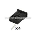 4-Pin Connectors Unsealed 0.6mm Male Female Connectors Auto AC Assembly Cable Plug for BMW 0-1452576-1 968813-1