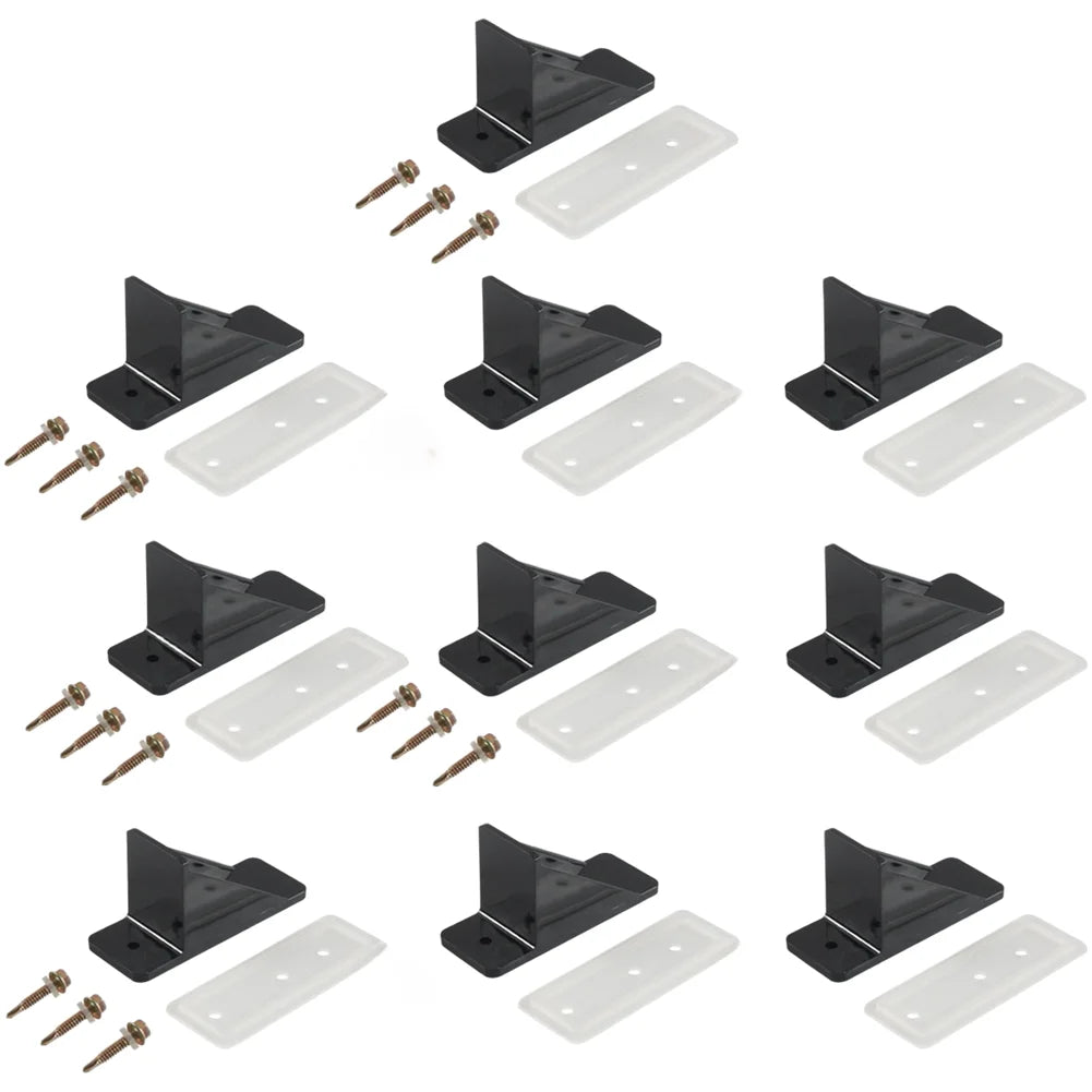 10 Pcs Compatible  Snow Guard For Metal Roof With  Foot Pads And Screws Including  Sealing Gaskets Easy Install  Secure Screws