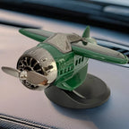 1PC Solar Energy Powered Rotating Propeller Fighter Ornaments Car Solar Decor Auto Interior Decoration Solar Aircraft Model