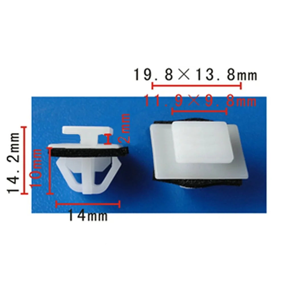 20Pcs Nylon Moulding Clips Rocker Panel Retainer With Sealer For Hyundai 87756-2E000 Car Snap With Gasket Accessories