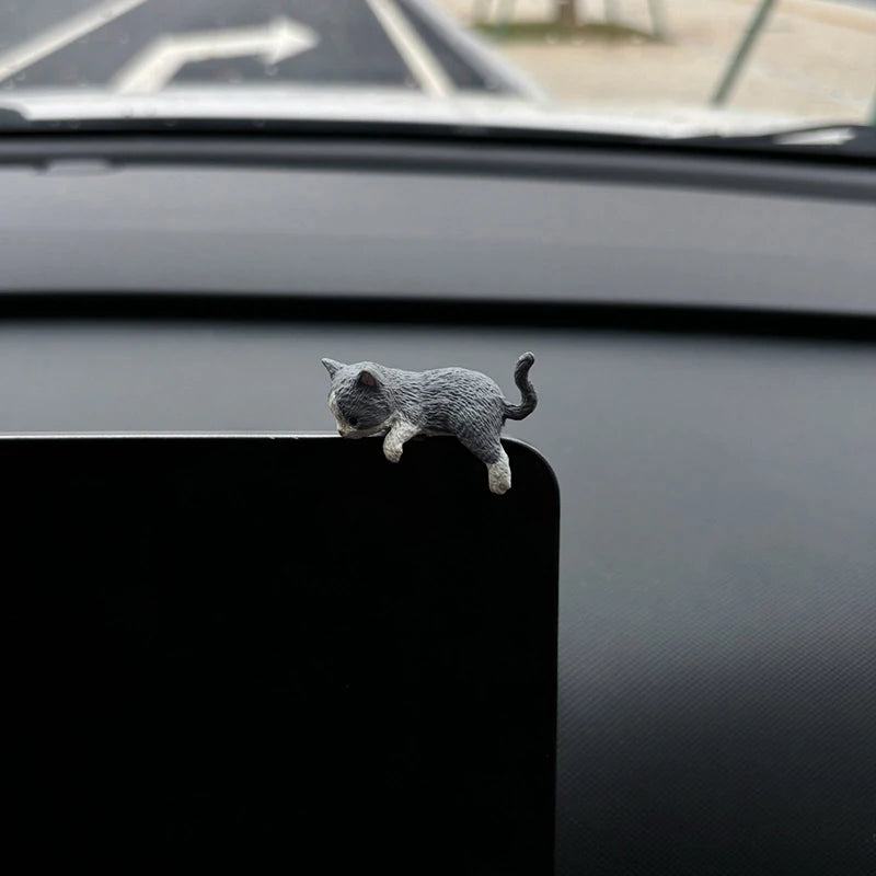 1/4Pcs Car Decoration Sleeping Cat Doll Kitty Creative Auto Ornaments Toys Cat Micro Landscape Model Cute Car Accessories Gifts