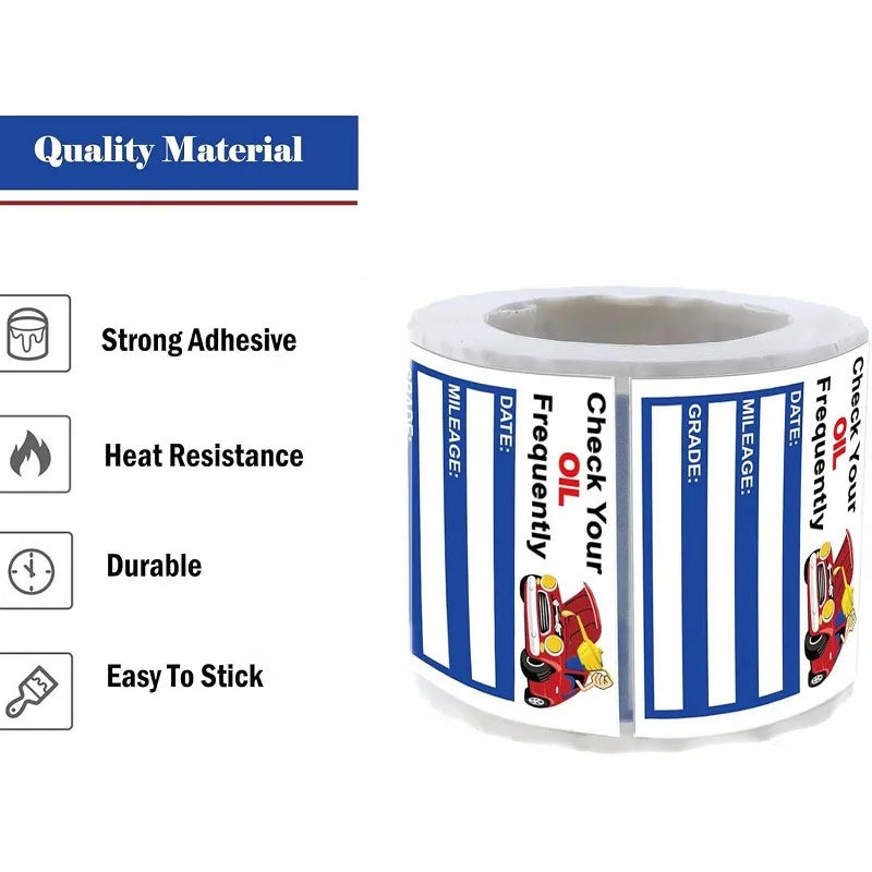 150PCS Car Maintenance Reminder Stickers Easy Oil Change Tracking Solution Auto Windscreen Labels Interior Maintenance Stickers