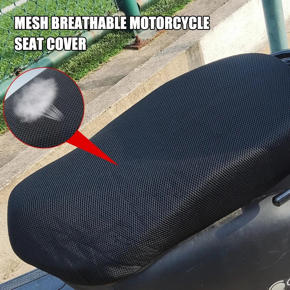 Motorcycle Electric Bike Breathable Seat Cover 3D Mesh Summer Heat Insulation Waterproof Pad Seat Cushion Honeycomb Mesh Amagi