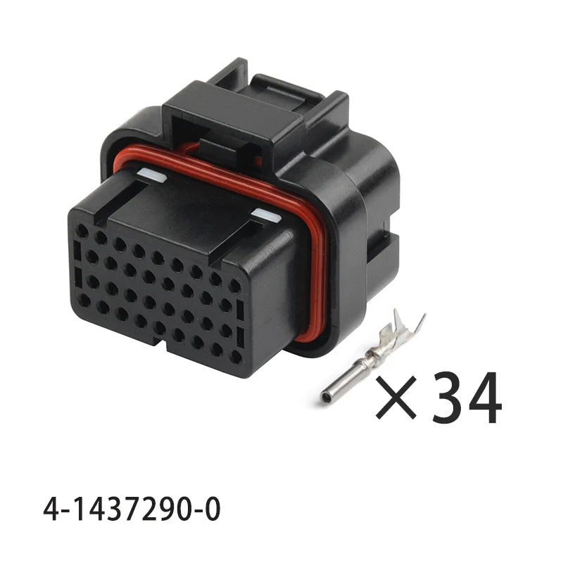 34-hole 3-slot waterproof plug 4-1437290-0 Automotive ECU modified harness connector AMP female end connector