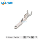 100pcs 2.8 series automotive wire speed wiring conductive terminal tinned copper terminal DJ614A-2.8*0.8A