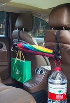 2Pcs Car Back Seat Hook Multi-function Rear Seat Headrest Hanging Hook Umbrella Holder Back Storage Interior Organizer Amagi