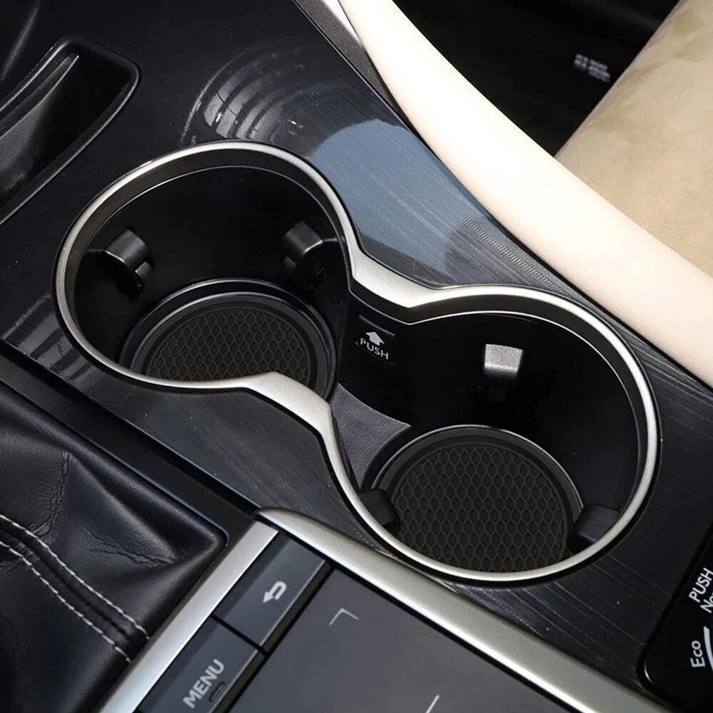 2 Pcs Black Car Auto Cup Holder Anti Slip Insert Coasters Pads For Car Interior Decoration Car Styling Accessories