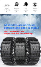 Snow Chain Tyre Chain 10/1PCS Urethane Set Wheel Ties Belts Car Tires Chains Winter Anti-Slip Chain Anti Skid Snow Emergency New