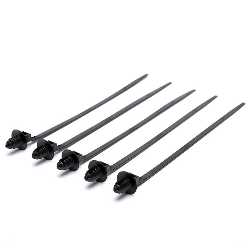 1-30pcs Black Nylon Threaded Head Harness Cable Ties Multi-purpose for Most Auto Repairs and Wiring Auto Interior Accessories