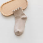 Socks Women's Mid-tude Autumn Fashion Ins Wooden Ear Socks Japanese Pile Pile Socks Preppy Sweet Socks For Women Amagi