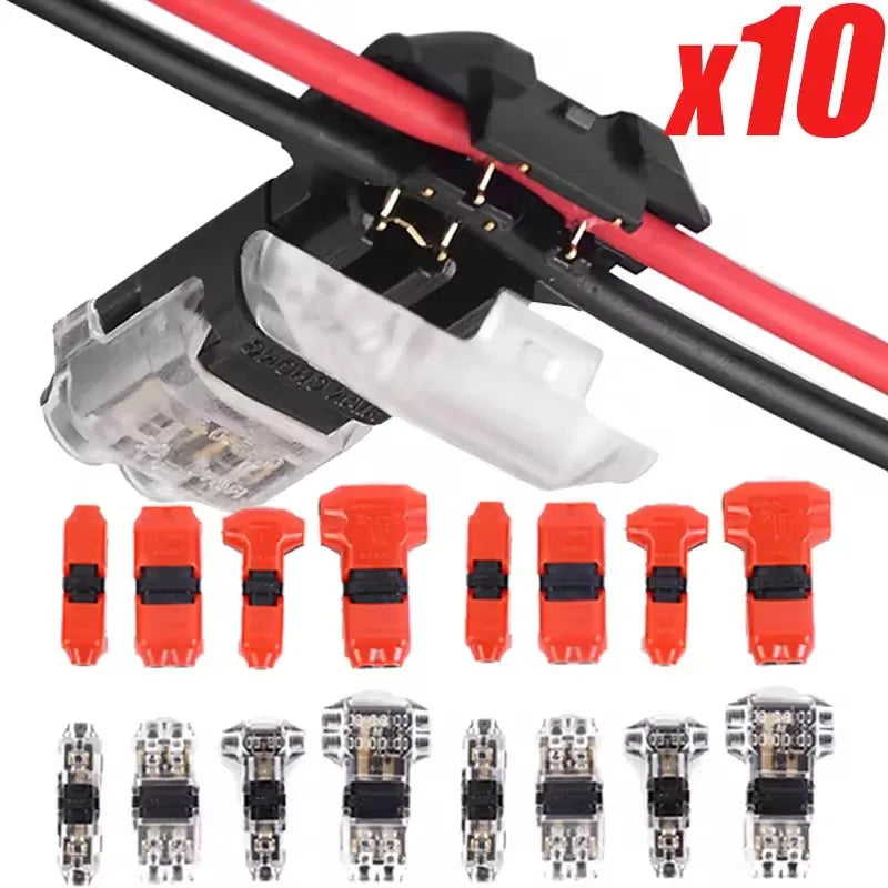 T-Tap Wire Connectors – I & T Type 2-Pin Splice Connector 12V 24V DC 300V AC 18-22AWG