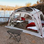 Multi Functional Outdoor Folding Table for Self Driving Hiking Convenient Metal Small Table Can Be Spliced To Hang Items Amagi