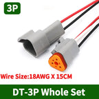 5/20/100 Sets Deutsch DT Connector With 15cm Wire Harness Waterproof Electrical Car Socket Plug DT06-2S DT04-2P 2/3/4/6/8/12P