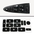 1pc For Fiat Croma Windows Button Stickers Decals Repair Worn Button Knob Switch Window Control Panel Black Car Stickers
