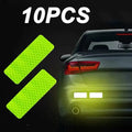 10pcs/set Car Bumper Reflective Safety Strip Stickers Car Reflective Sticker Reflective Warning Safety Tape Stickers Decals
