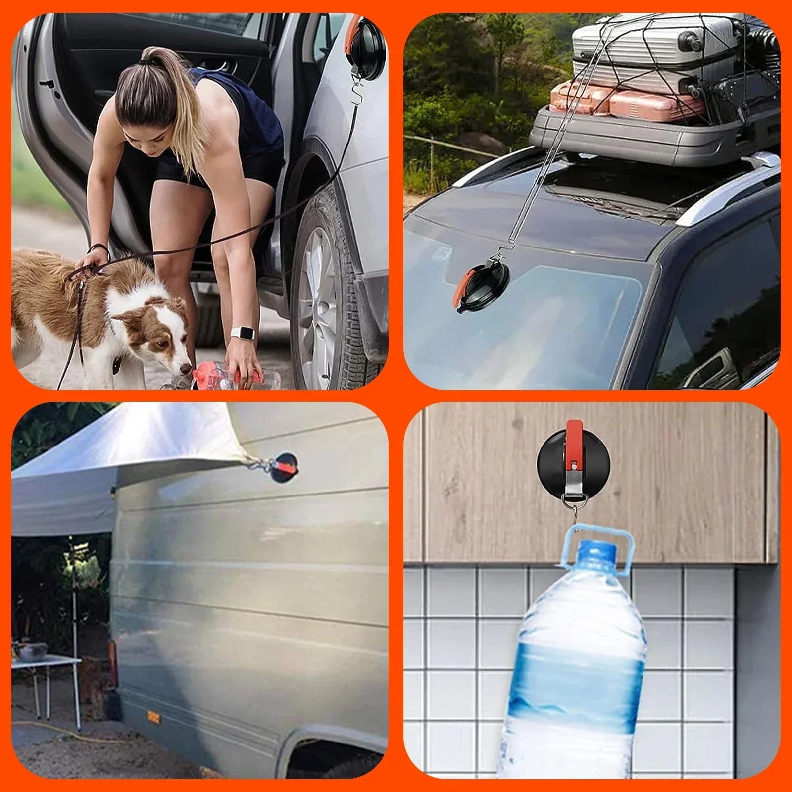1/2/3/4Pcs Car Truck Tent Suction Multi-function Camping Tent Securing Hook Auto Accessories Vacuum Suction Cup Car Amagi