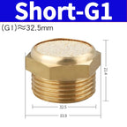 Air Fittings Brass Control Muffler Compressed Air Pneumatic Exhaust Muffler The Electromagnetic Valve Scarf Connector