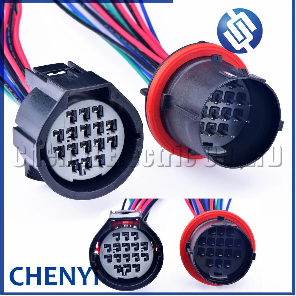 16 Pin/Way Male Female Headlight Connector Plug Wire Cable Pigtail For Land Rover Discovery 3 4 Jaguar Range Rover Freelander 2