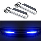 Wind Powered Car LED 8 LED DRL Daylight Running Light Auxiliary Lighting Rotation Fan Lamp Automobile Day Time Headlight Amagi