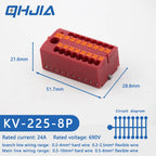1 in Multiple Out Electrical Splitter Wire Connector Plug-in Terminal Block for Home Light Wiring Guide Rail Junction Box