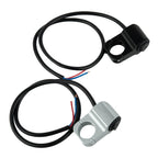 Motorcycle Handlebar Headlight ON/OFF Switch Black/Silver Aluminum Alloy 2-Wire Waterproof Second Gear Switch Motorcycle Parts