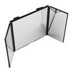 3-Way 360-Degree Folding Mirror For Haircuts Shaving & Makeup Convenience Foldable Car Cosmetic Mirror  Large Screen