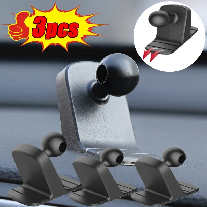Car Phone Black Holder Sticky BaseBendable Design Can Be Adapted To A Variety of CurvatureSoft Rubber MaterialBall Head17mm