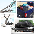 Car Heavy Duty Rubber Cargo Net Universal Fit for Truck Bed SUV Trailer Boat RV - Elastic Bungee with Superior Durability amagi